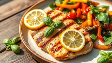 Limonlu Fesleğenli Tavuk Göğsü Tarifi