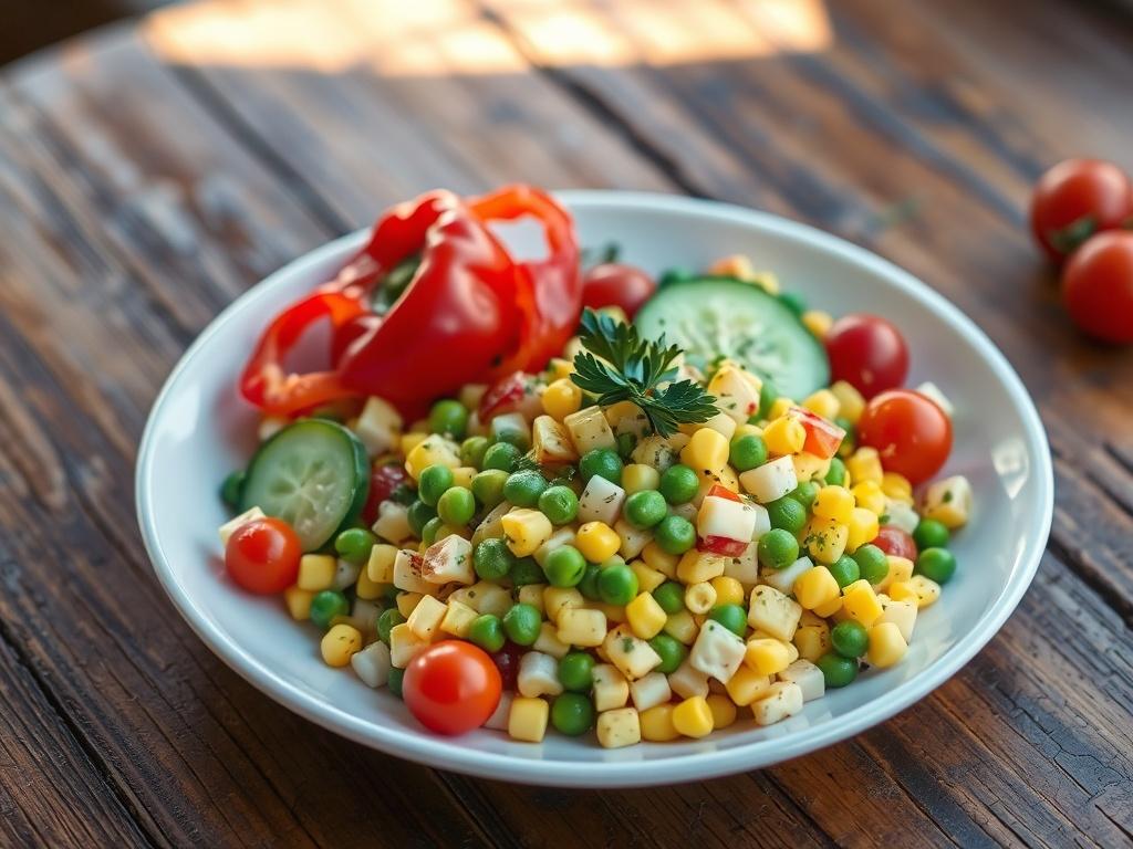 misir ve bezelyeli sebze salatasi tarifi