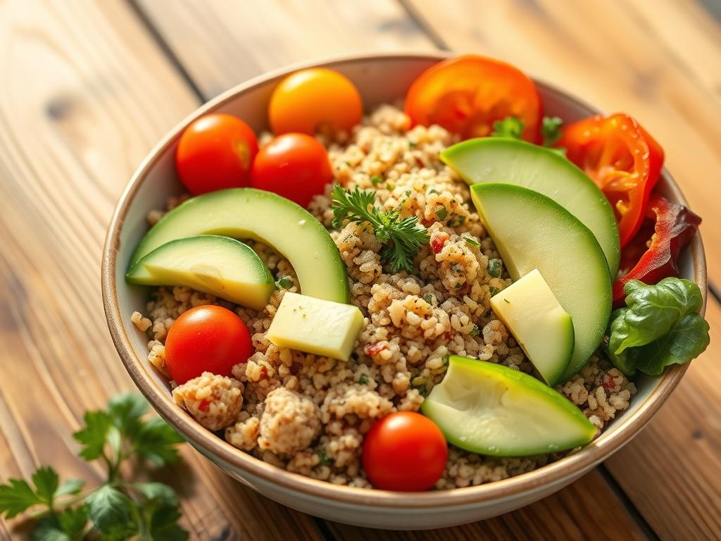 quinoa ve avokadolu sebze kasesi tarifi VGISqXB6
