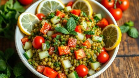 Taze Naneli Mercimek Salatası Tarifi